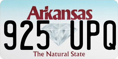 AR license plate 925UPQ