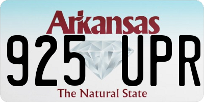AR license plate 925UPR