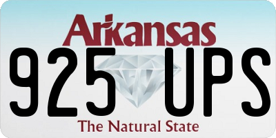 AR license plate 925UPS