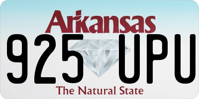 AR license plate 925UPU