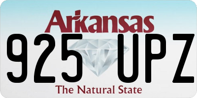AR license plate 925UPZ