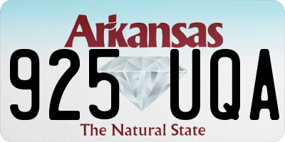 AR license plate 925UQA