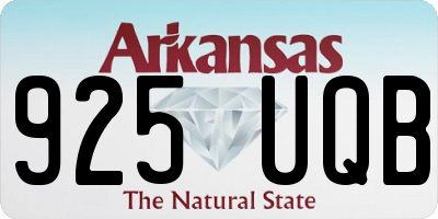 AR license plate 925UQB