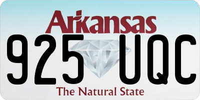AR license plate 925UQC