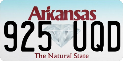 AR license plate 925UQD