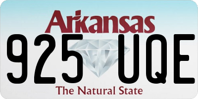AR license plate 925UQE
