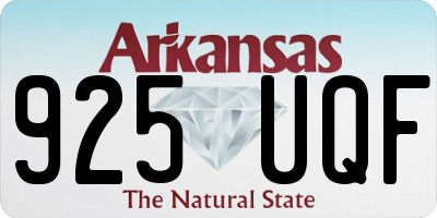 AR license plate 925UQF