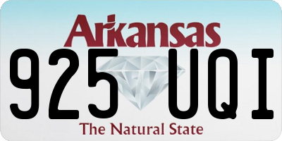 AR license plate 925UQI