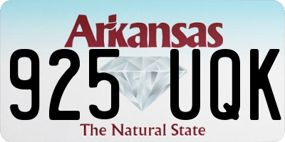 AR license plate 925UQK