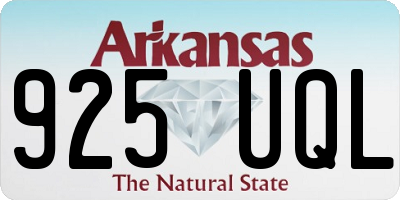AR license plate 925UQL