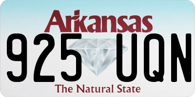 AR license plate 925UQN