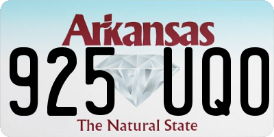 AR license plate 925UQO