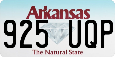 AR license plate 925UQP
