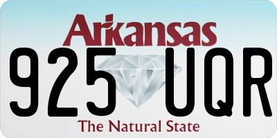 AR license plate 925UQR