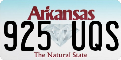AR license plate 925UQS