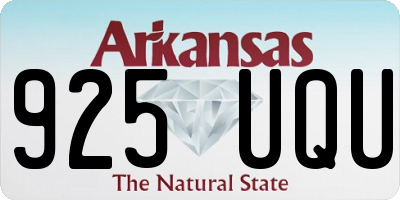 AR license plate 925UQU