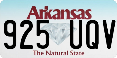AR license plate 925UQV
