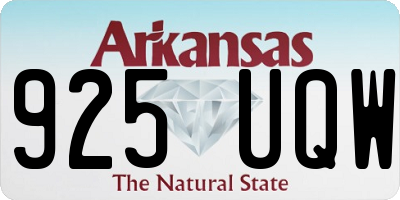 AR license plate 925UQW