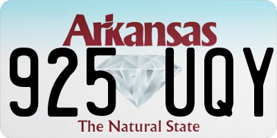 AR license plate 925UQY