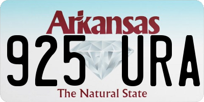 AR license plate 925URA