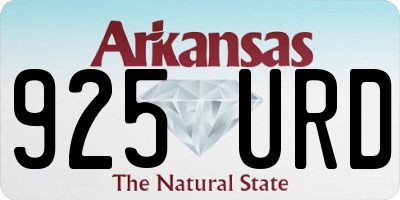AR license plate 925URD