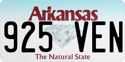 AR license plate 925VEN