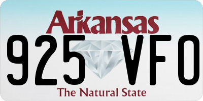 AR license plate 925VFO