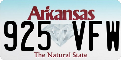 AR license plate 925VFW