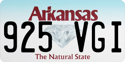 AR license plate 925VGI