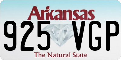 AR license plate 925VGP