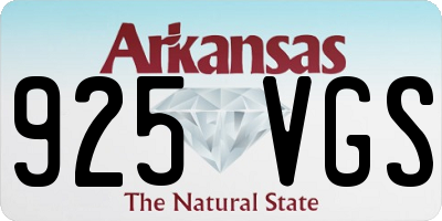 AR license plate 925VGS