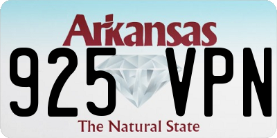 AR license plate 925VPN