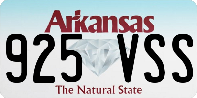 AR license plate 925VSS