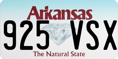 AR license plate 925VSX