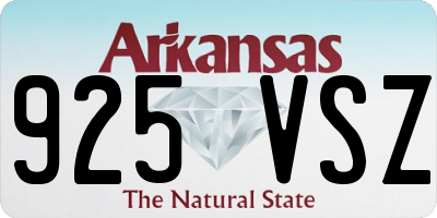 AR license plate 925VSZ