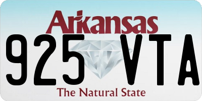 AR license plate 925VTA