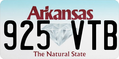 AR license plate 925VTB