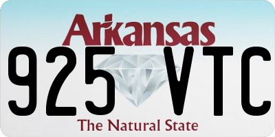 AR license plate 925VTC