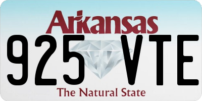 AR license plate 925VTE