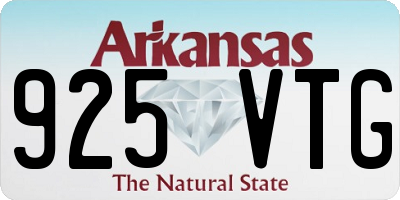 AR license plate 925VTG