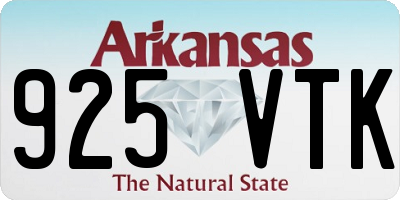 AR license plate 925VTK