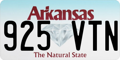 AR license plate 925VTN