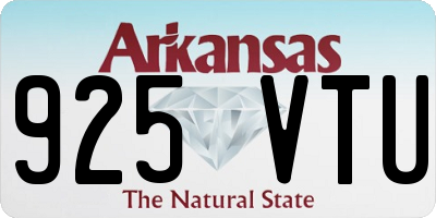 AR license plate 925VTU