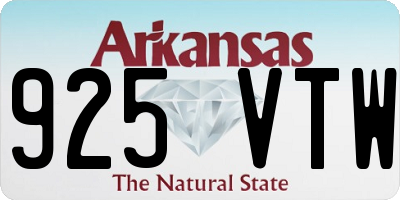 AR license plate 925VTW