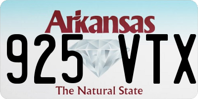 AR license plate 925VTX