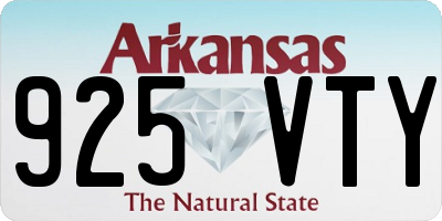 AR license plate 925VTY