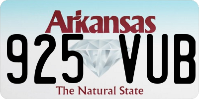 AR license plate 925VUB