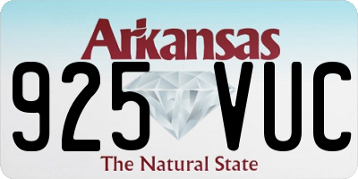 AR license plate 925VUC