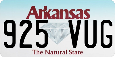AR license plate 925VUG