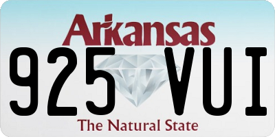 AR license plate 925VUI